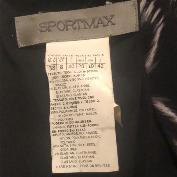 SPORTMAX Bodycon dress with mink & leather trim - Picture 5 of 8